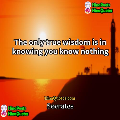 Socrates Quotes | The only true wisdom is in knowing